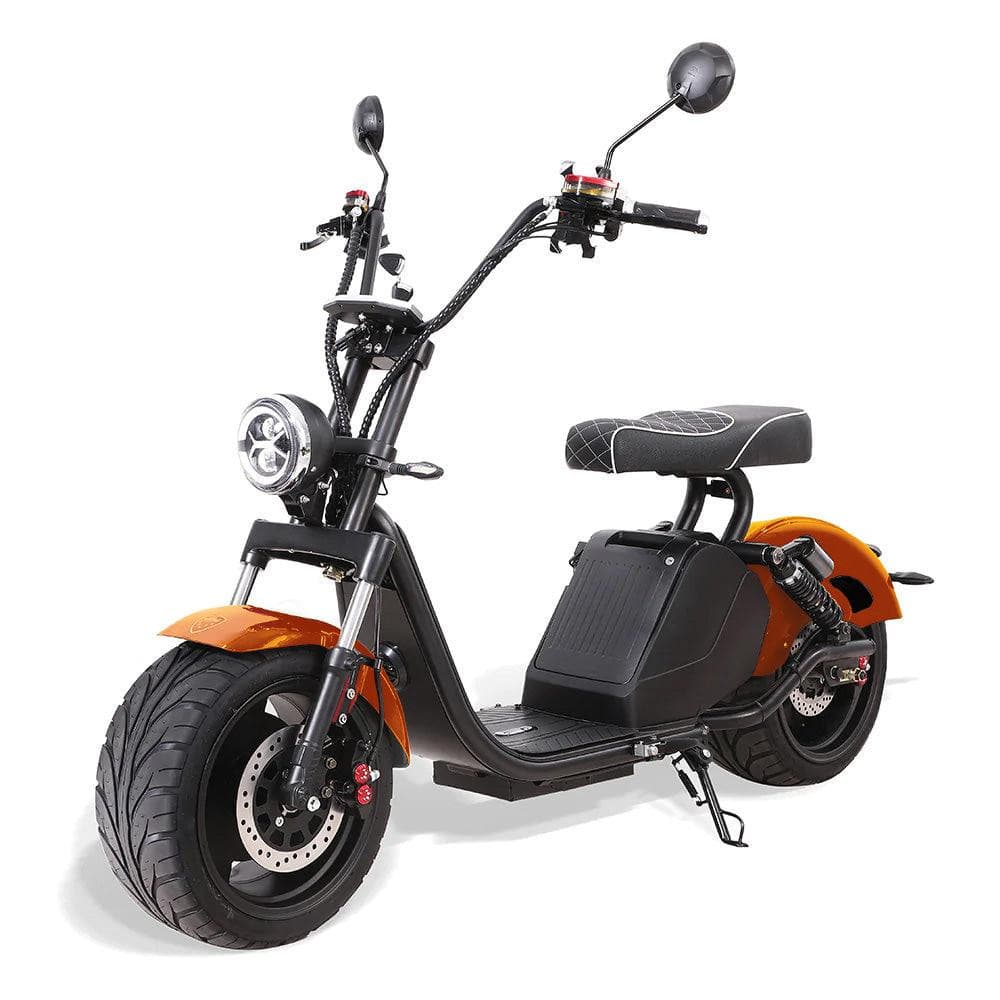 Citytwister Fatboy 3.0 Parafango arancione • Vista frontale inclinata